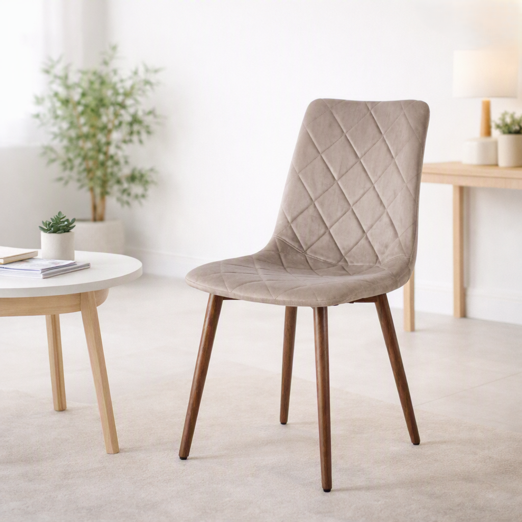 Silla de Comedor Sorrento, Café Claro, con Espaldar y Diseño Moderno